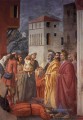 Die Verteilung der Alms und der Tod von Ananias Christentum Quattrocento Renaissance Masaccio
